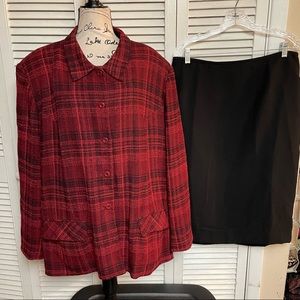 Sag Harbor Plus Size Skirt suit set